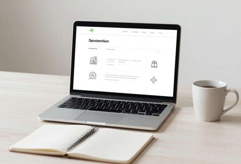 Blog niche ideas for beginners - workspace with laptop and niche icons