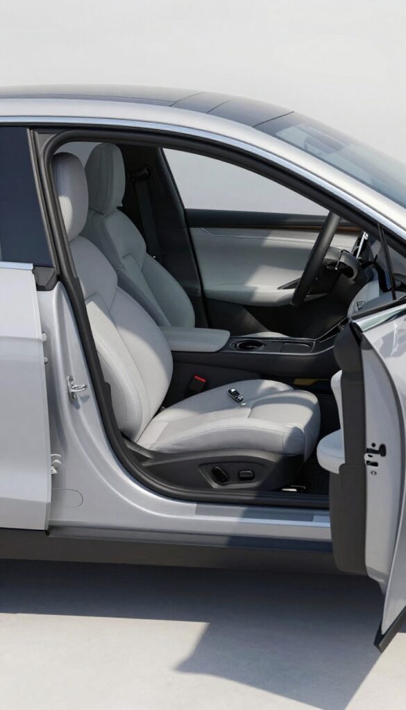 Clean silver sedan parked in sunny driveway with open door and key fob on seat, representing car rental side hustle.