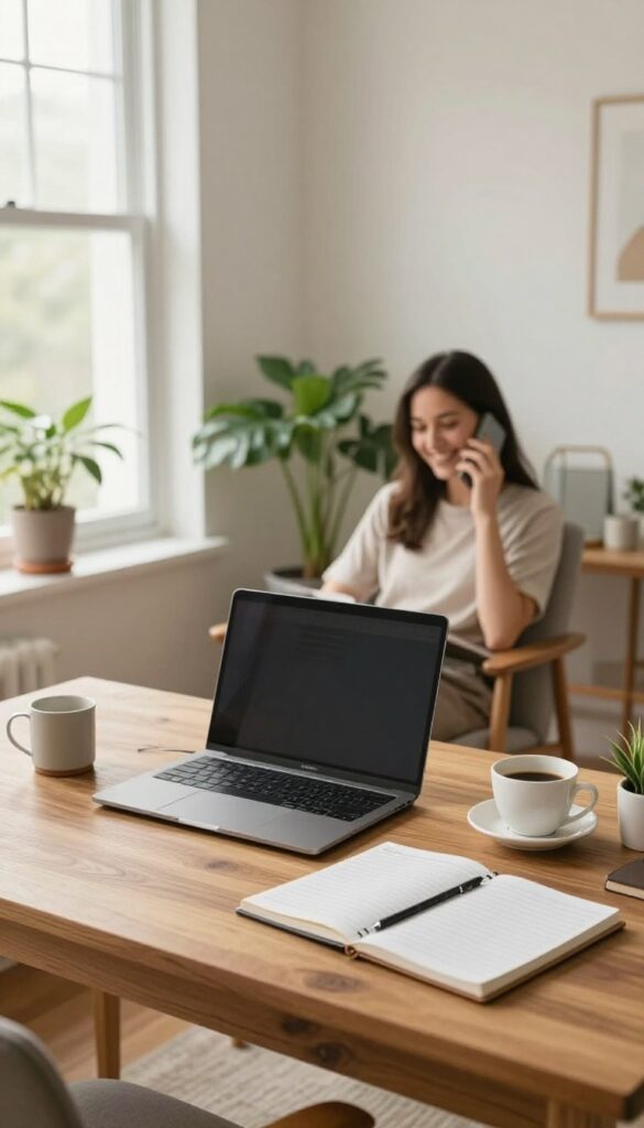 Home office setup for coaching or consulting business