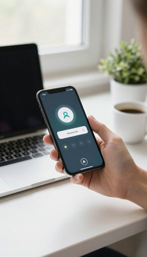 Person setting up automatic bill payments on a smartphone banking app