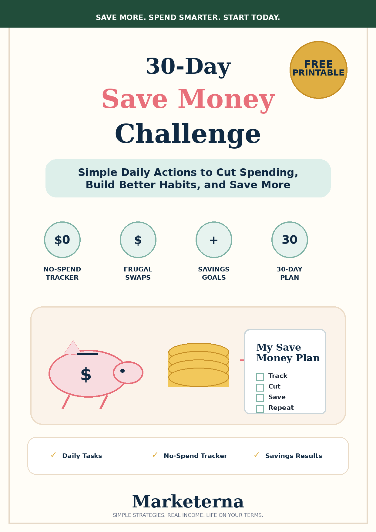 30-Day Save Money Challenge cover